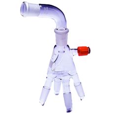 Récepteur 4 branches rodées 14/23 avec connecteur de vide à vis