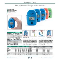 Mini-photomètres, analyse précise de l'Iode dans l'eau