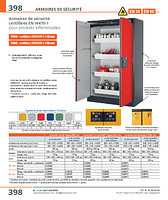 Armoires de sécurité certifiées EN14470-1/ 90 min pour produits inflammables