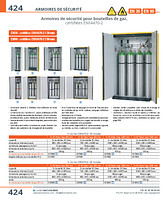 Armoires de sécurité pour bouteilles de gaz, certifiées EN14470-2 / 30 minutes