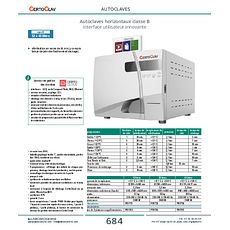 Autoclaves horizontaux classe B interface utilisateur innovante