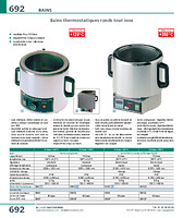 Bains thermostatiques analogiques tout inox