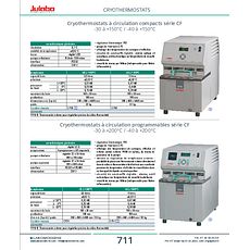 Cryothermostats à circulation compacts -40 à +200°C, selon modèle