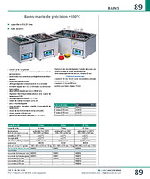 Bains-marie de précision +100°C