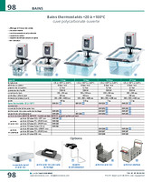 Bains thermostatés +20 à +100°C cuve polycarbonate ouverte