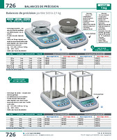 Balances de précision portée 500 à 2,1 kg, cage de pesée et écran graphique