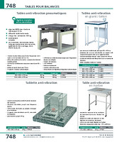 Tables anti-vibration pneumatiques