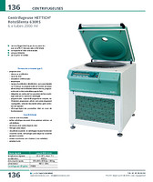 Centrifugeuse RotoSilenta 630, 6 x 2000 ml