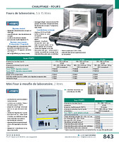 Fours de laboratoire, 5 à 15 litres