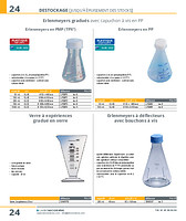 Erlenmeyers gradués en PMP (TPX®) avec capuchon à vis en PP