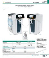 Purificateurs d'eau arium® mini eau purifiée type 1 et type 3