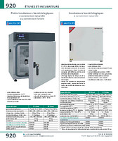 Petits incubateurs bactériologiques à convection naturelle ou convection forcée