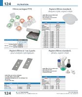 Papiers-filtres standard, disques à plat, aspect crêpé