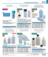 Flacons col étroit polyéthylène HDPE