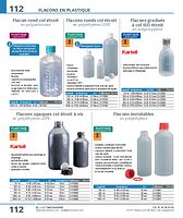 Flacons gradués à col ISO étroit en polypropylène