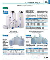 Bonbonnes autoclavables avec robinet en polypropylène
