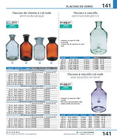 Flacons de chimie à col rodé étroit