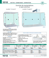 Enceinte de manipulations à rejet extérieur, trapèze