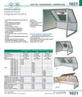 Hottes cabines 2 ou 3 postes de travail intégralement confiné