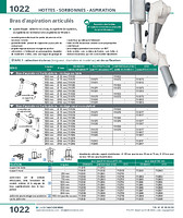 Bras d'aspiration articulés sur mur/plafond