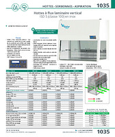 Hottes à flux laminaire vertical ISO 5 (classe 100) en inox