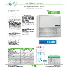 Hottes à flux laminaire vertical ISO 5 (classe 100) en inox