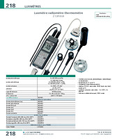 Luxmètre radiomètre thermomètre