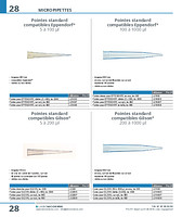 Pointes standard compatibles Gilson® 5 à 200 µl