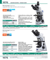 Microscope fond noir objectifs semi Plan et Plan achromatique