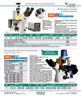 Microscopes inversés à fluorescence objectifs plan IOS