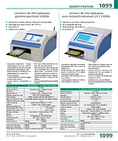 Lecteur de microplaques gamme spectrale UV / VISible