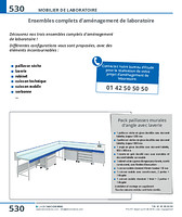 Pack paillasses murales d'angle avec laverie