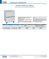 Caissons mobiles à tiroirs pour dossiers suspendus