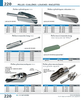 Pelles inox à manche long