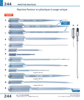 Pipettes de transfert en plastique type K