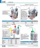 Pissettes col large identifiées CLP en polypropylène