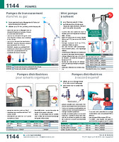 Pompes distributrices pour solvants organiques