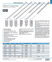 Préleveurs pour poudres et granulés (Ø 0,5 mm max)