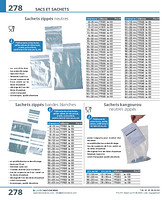 Sachets zippés bandes blanches