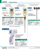Thermomètres forme T avec sonde 120 mm
