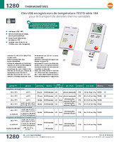 TESTO série 184 - Clé USB enregistreur de température, humidité et chocs