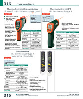 Thermomètre à infrarouge et sonde rétractable