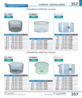 Cristallisoirs AVEC bec verseur en verre borosilicaté 3.3 LMR®