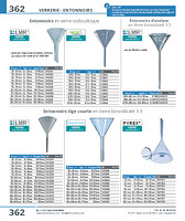 Entonnoirs en verre sodocalcique