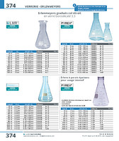 Erlenmeyers gradués col étroit en verre borosilicaté 3.3 PYREX®
