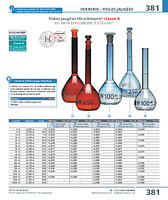 Fioles jaugées Hirschmann® classe A en verre DURAN® bouchon en verre