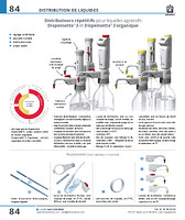 Distributeurs répétitifs analogiques Dispensette®S avec soupape de purge, volume fixe