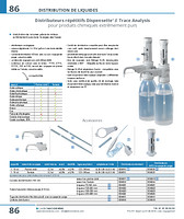 Distributeurs répétitifs Dispensette®S Trace Analysis pour produits chimiques extrêmement purs