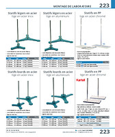Statifs lourds en acier tige en aluminium