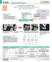 Kit de 25 tests antigéniques détection rapide d'antigènes du SARS-CoV-2, responsable de la COVID-19